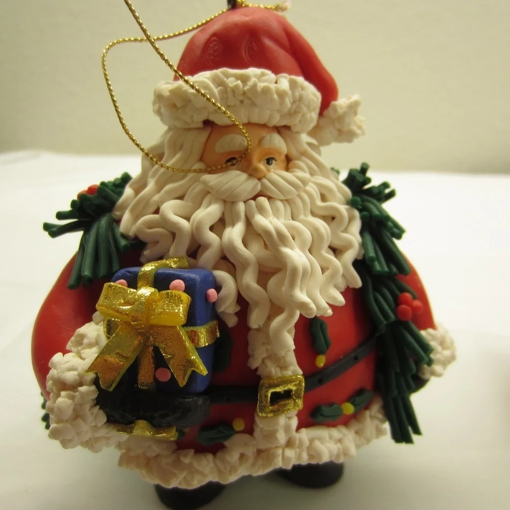 Vintage Traditions collectible Christmas Characters -Chubby‎ Santa & Penguin